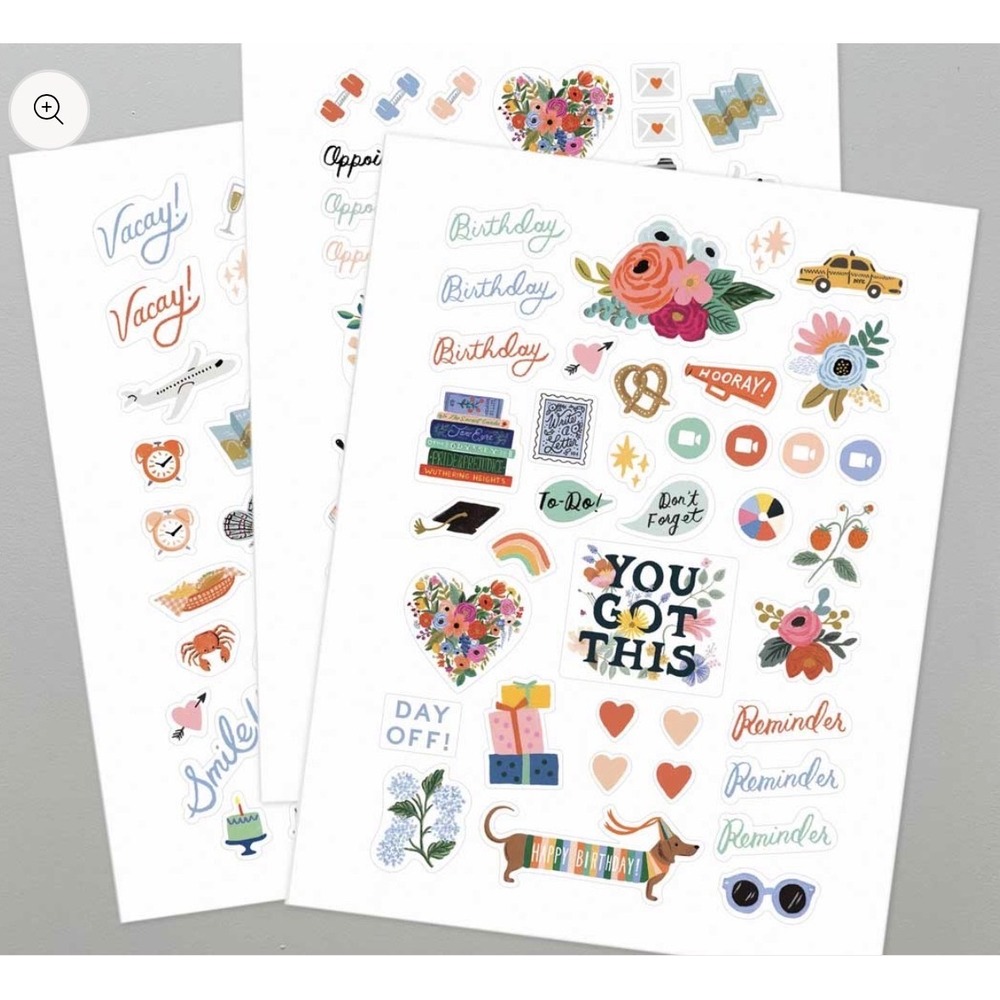 Rifle‎ Paper Co Discontinued Planner Sticker Pack 130 Stickers Floral NEW
